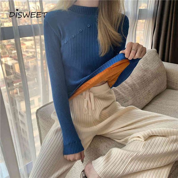 knits thick solid woman plus veet long-sleeved half turtleneck women simple warm slim winter sweater women's, White
knits thick solid woman plus veet long-sleeved half turtleneck women simple warm slim winter sweater women's, White