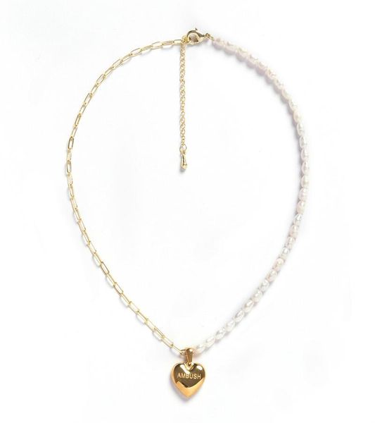 pendant necklaces hip hop ambush necklace titanium steel pearl splice love heart chain 2021 women gift high club party jewelry adjustable, Silver
pendant necklaces hip hop ambush necklace titanium steel pearl splice love heart chain 2021 women gift high club party jewelry adjustable, Silver