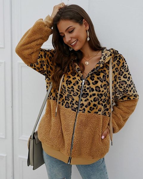 women's fur & faux leopard patchwork women teddy coat 2021 autumn hooded fluffy plush winter jacket plus size overcoat, Black
women's fur & faux leopard patchwork women teddy coat 2021 autumn hooded fluffy plush winter jacket plus size overcoat, Black