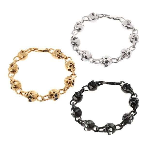 personality men ghost head bracelet jewelry cool bone gothic bracelets death skull modern chain link,, Black
personality men ghost head bracelet jewelry cool bone gothic bracelets death skull modern chain link,, Black