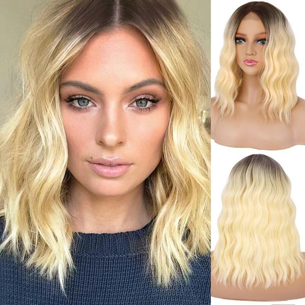 synthetic wigs linghang14inches short natural wave bob lace wig middle part black golden heat resistant wavy for women
synthetic wigs linghang14inches short natural wave bob lace wig middle part black golden heat resistant wavy for women