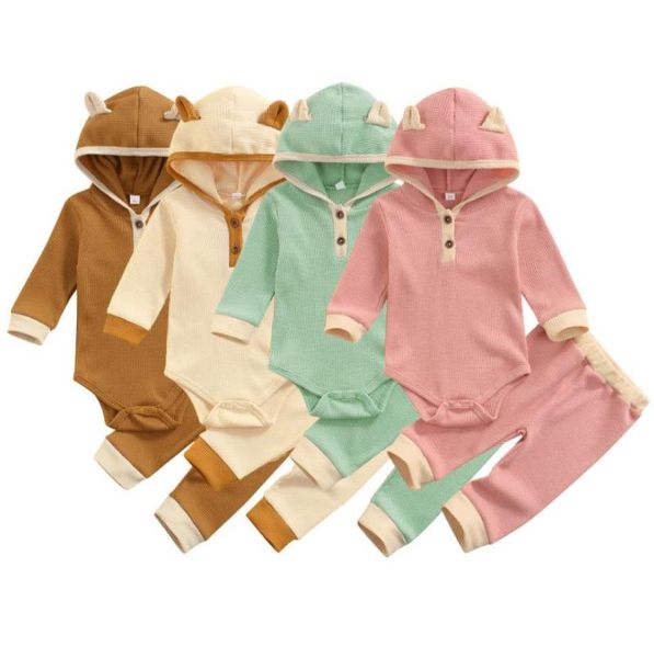 jumpsuits 2pcs set baby autumn fall outfits splicing hooded long sleeve waffle romper casual pants girls boys rompers, Blue
jumpsuits 2pcs set baby autumn fall outfits splicing hooded long sleeve waffle romper casual pants girls boys rompers, Blue
