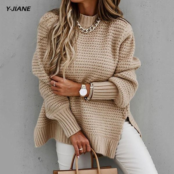 women autumn o-neck sweaters sweater winter split decor pullovers female long sleeve slim loose cuff #g3 women's, White;black
women autumn o-neck sweaters sweater winter split decor pullovers female long sleeve slim loose cuff #g3 women's, White;black