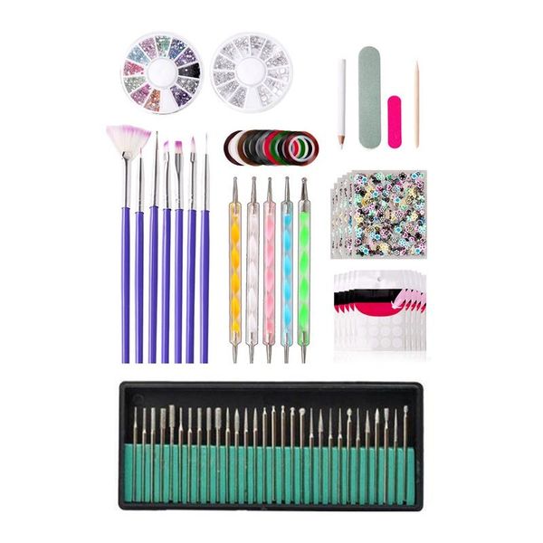 nail art kits 30pcs manicure pedicure pro electric drill bit with 11pcs diy tools crystal beads picker dotting pen
nail art kits 30pcs manicure pedicure pro electric drill bit with 11pcs diy tools crystal beads picker dotting pen