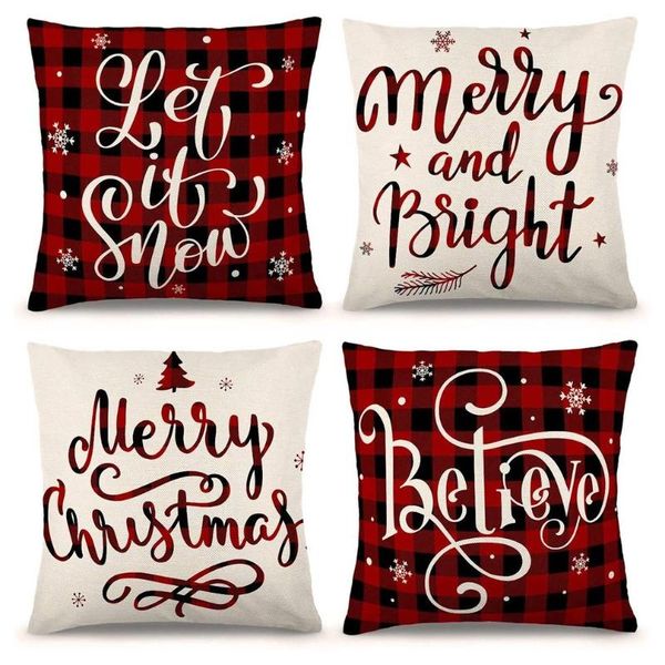 pillow merry christmas cushion cover 4pcs grid printed decoration for home living room ornaments
pillow merry christmas cushion cover 4pcs grid printed decoration for home living room ornaments