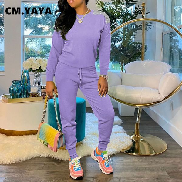 two 2piece set for women fall winter fitness outfit rhinestones shoulder sweatsuit + jogger pants sporty trasuitby air, White
two 2piece set for women fall winter fitness outfit rhinestones shoulder sweatsuit + jogger pants sporty trasuitby air, White