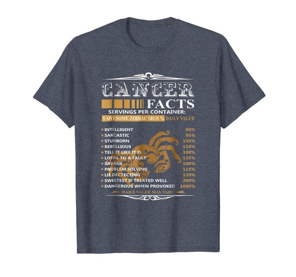 cancer facts funny cancer shirt, White;black