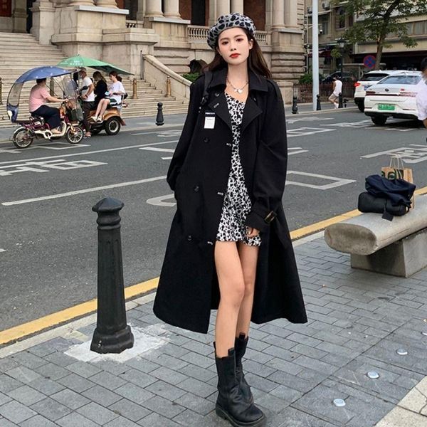 women's trench coats windbreaker women autumn korean fashion black coat female hong-kong style loose all-match over-the-knee long-sleev, Tan;black
women's trench coats windbreaker women autumn korean fashion black coat female hong-kong style loose all-match over-the-knee long-sleev, Tan;black