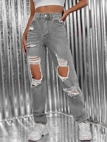 zipper fly ripped detail jeans w1an#, Blue
zipper fly ripped detail jeans w1an#, Blue