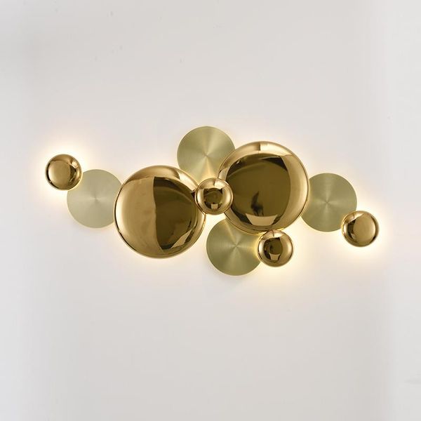 wall lamp postmodern light luxury living room background bedside personalized metal bedroom