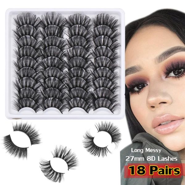 false eyelashes 18pairs 27mm 8d faux mink long messy dramatic volume fluffy reusable fake lashes eye makeup extension tools
false eyelashes 18pairs 27mm 8d faux mink long messy dramatic volume fluffy reusable fake lashes eye makeup extension tools