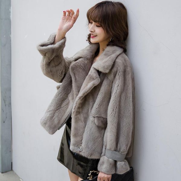 women's fur & faux real leather winter natural coat women clothes 2021 korean elegant velvet mink jacket fm-0002 yy1681, Black
women's fur & faux real leather winter natural coat women clothes 2021 korean elegant velvet mink jacket fm-0002 yy1681, Black
