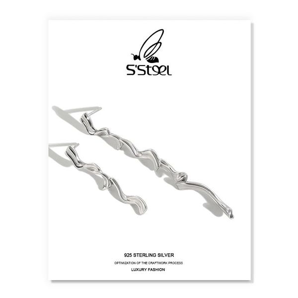 s'steel irregular stud earring for women 925 sterling silver asymmetric earrings designer minimalist aretes de mujer jewelry, Golden;silver
s'steel irregular stud earring for women 925 sterling silver asymmetric earrings designer minimalist aretes de mujer jewelry, Golden;silver