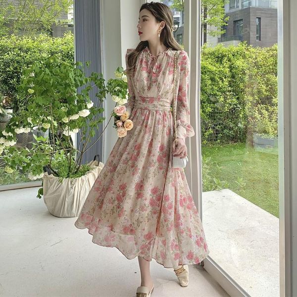 women's wool & blends gentle wind dress waist closing long sleeve super fairy floral skirt 2021 autumn french, Black
women's wool & blends gentle wind dress waist closing long sleeve super fairy floral skirt 2021 autumn french, Black