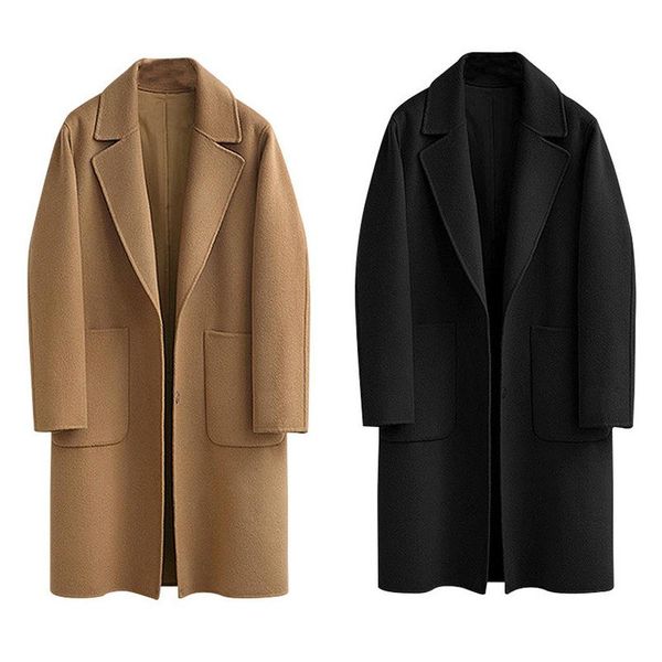 women's trench coats 2021 winter black coat for women wide lapel pocket woollen cloth & polyester wool blend oversize long outwear, Tan;black
women's trench coats 2021 winter black coat for women wide lapel pocket woollen cloth & polyester wool blend oversize long outwear, Tan;black