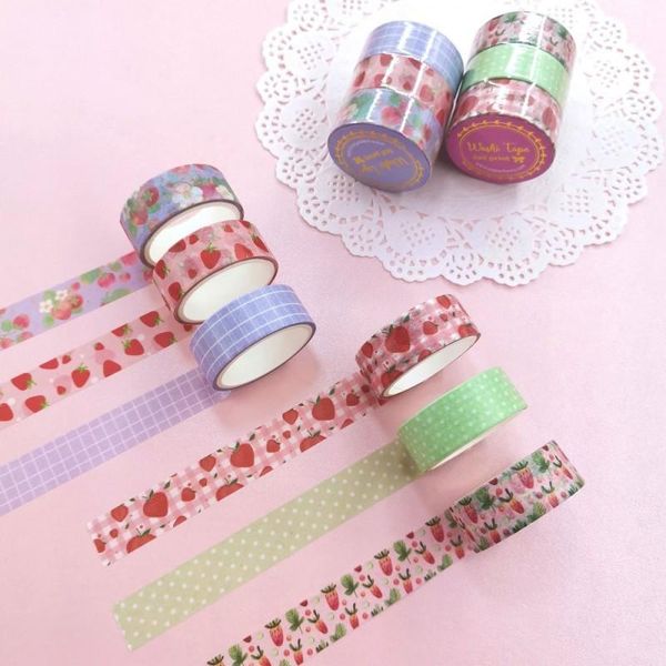 gift wrap 3roll/set strawberry printed masking paper tape diy hand account stationery box decorative stickers
gift wrap 3roll/set strawberry printed masking paper tape diy hand account stationery box decorative stickers