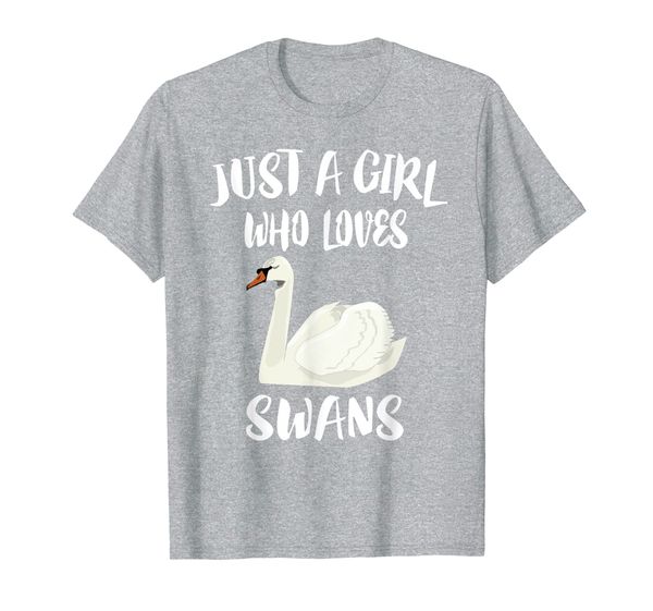 just a girl who loves swans bird gift t-shirt, White;black 
just a girl who loves swans bird gift t-shirt, White;black