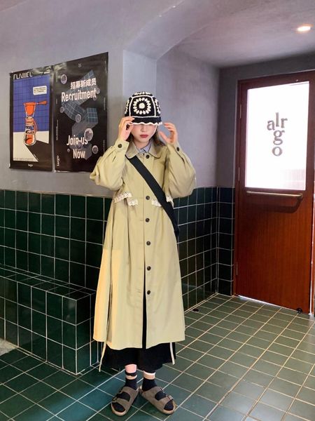 women's trench coats temperament long windbreaker 2021 korean spring and autumn slim lapel khaki coat fashion, Tan;black
women's trench coats temperament long windbreaker 2021 korean spring and autumn slim lapel khaki coat fashion, Tan;black