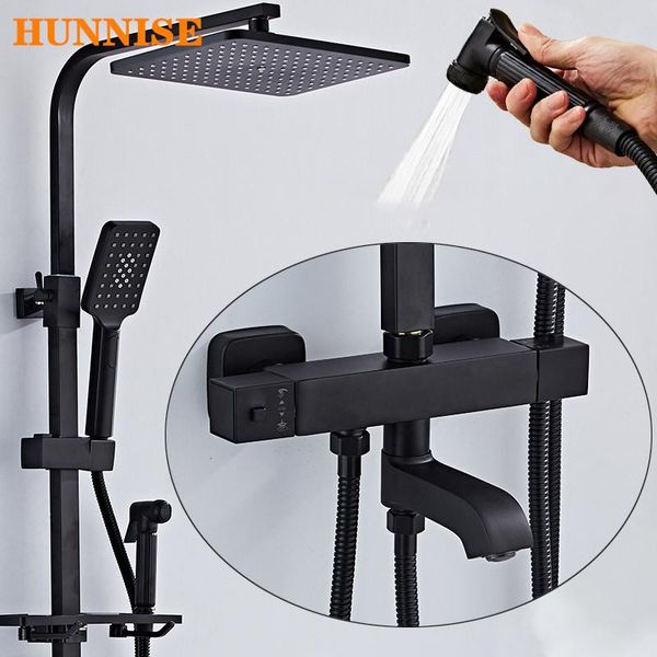 thermostatic shower set matte black bathroom fixture bathtub mixer faucet 10 inch rainfall head temperature system sets
thermostatic shower set matte black bathroom fixture bathtub mixer faucet 10 inch rainfall head temperature system sets