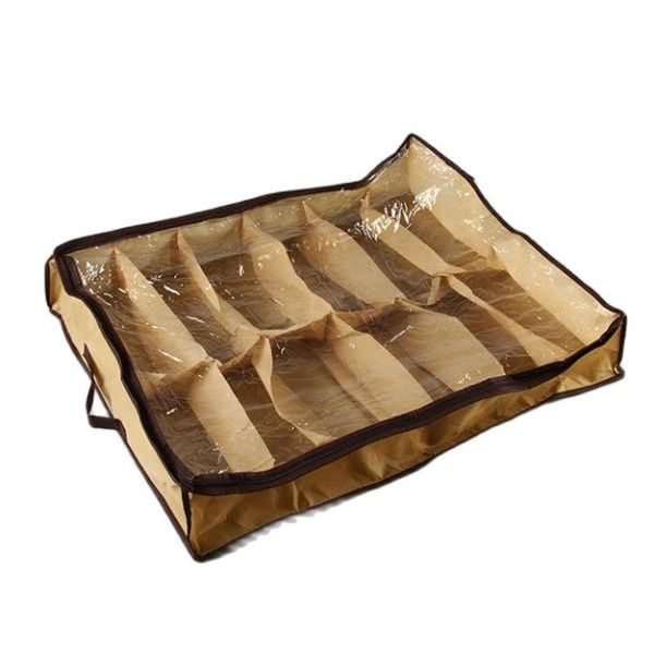 storage bags foldable shoes organizer canvas 12 grid shoe box transparent pvc household items zipper-up bag
storage bags foldable shoes organizer canvas 12 grid shoe box transparent pvc household items zipper-up bag