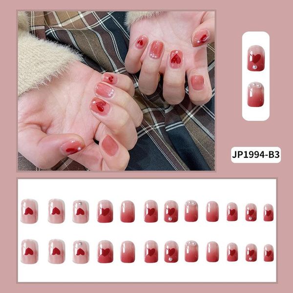 false nails 24pcs love heart nail patch french style glue type removable short paragraph manicure save time, Red;gold
false nails 24pcs love heart nail patch french style glue type removable short paragraph manicure save time, Red;gold