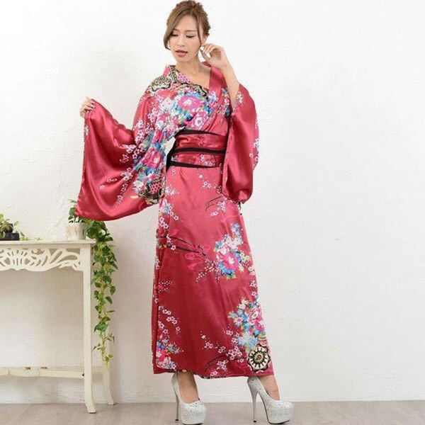 ethnic clothing 10 colors woman lady japanese tradition yukata kimono with obi flower vintage evening dress cosplay costume, Red
ethnic clothing 10 colors woman lady japanese tradition yukata kimono with obi flower vintage evening dress cosplay costume, Red