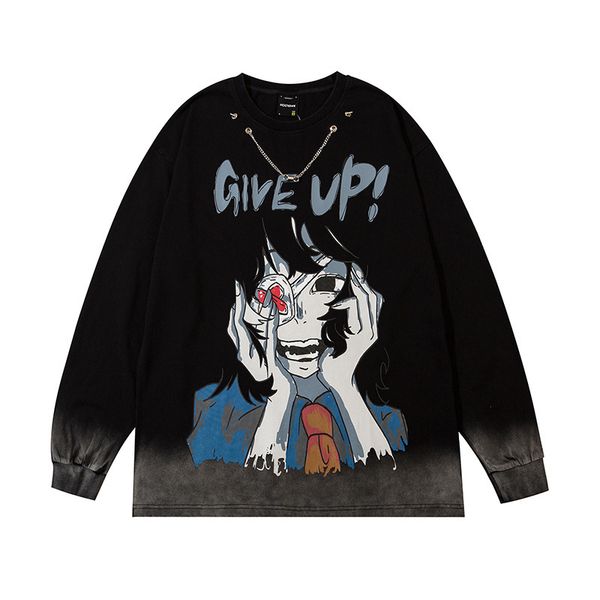 gaojiechao cartoon printed long sleeve pullover men's rendering large round neck sweater casual bottomed top, Black
gaojiechao cartoon printed long sleeve pullover men's rendering large round neck sweater casual bottomed top, Black