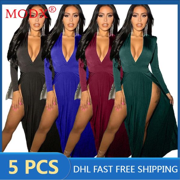 casual dresses bulk items wholesale lots fall women evening club party dress deep v-neck solid color split maxi long sleeve m8231, Black;gray
casual dresses bulk items wholesale lots fall women evening club party dress deep v-neck solid color split maxi long sleeve m8231, Black;gray
