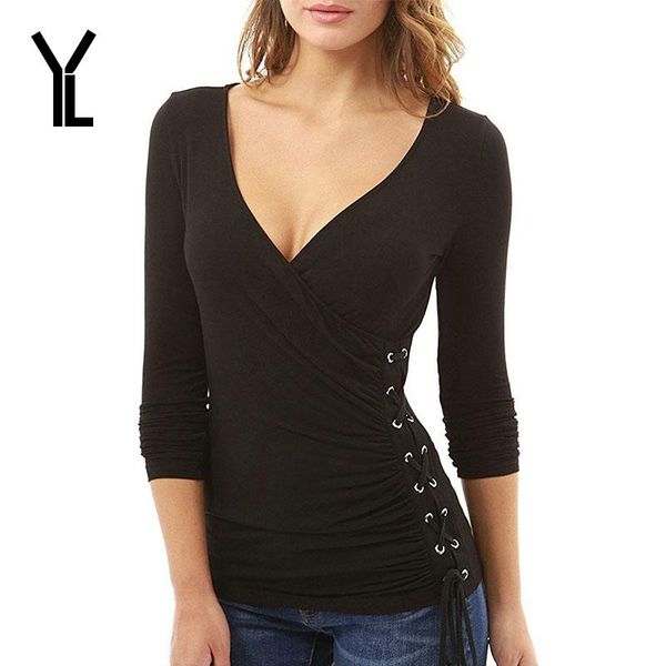 women's t-shirt yl 2021 t shirt women v neck solid lace up tshirt fashion style harajuku summer plus size, White
women's t-shirt yl 2021 t shirt women v neck solid lace up tshirt fashion style harajuku summer plus size, White