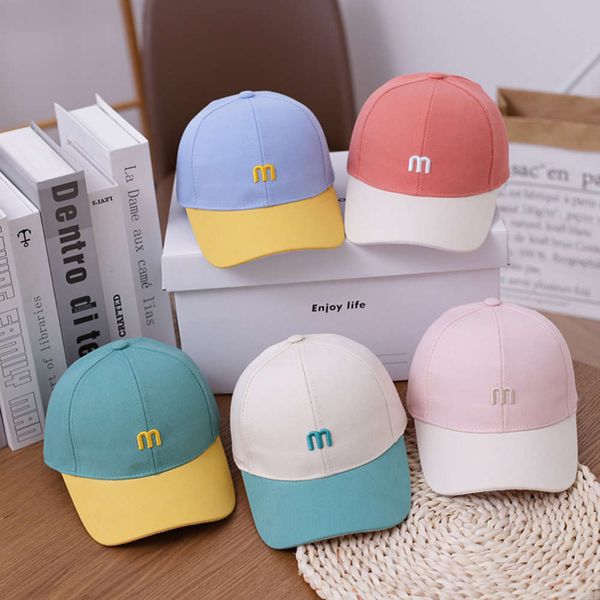 children's baseball cap boys' spring and autumn m letter color matching sun shading summer girls' hat fashion, Yellow
children's baseball cap boys' spring and autumn m letter color matching sun shading summer girls' hat fashion, Yellow