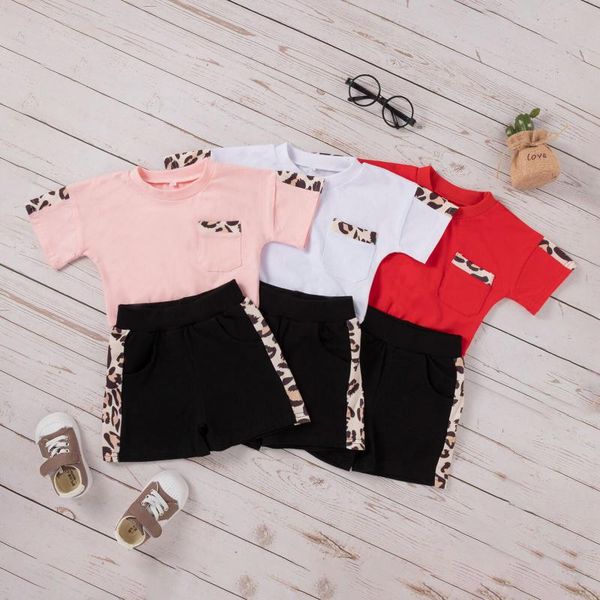 infant toddler baby girls leopard pocket short sleeve +shorts outfits sets children's clothing, White
infant toddler baby girls leopard pocket short sleeve +shorts outfits sets children's clothing, White
