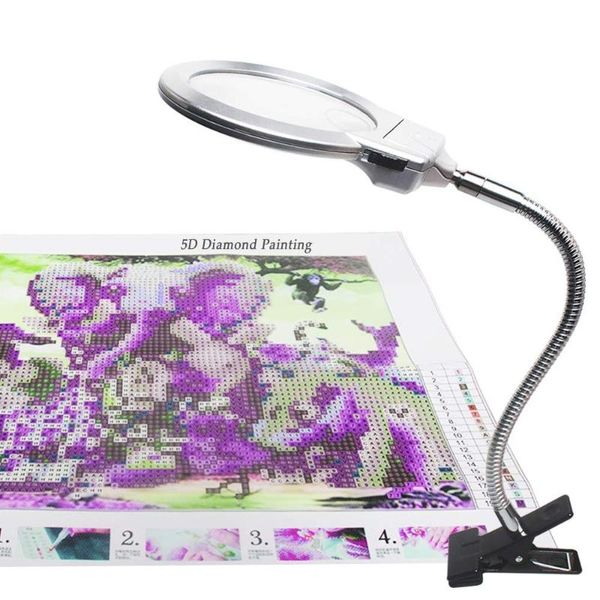 diamond painting led light with 2.5x & 5x magnifiers for tools clip embroidery accessories lamp
diamond painting led light with 2.5x & 5x magnifiers for tools clip embroidery accessories lamp