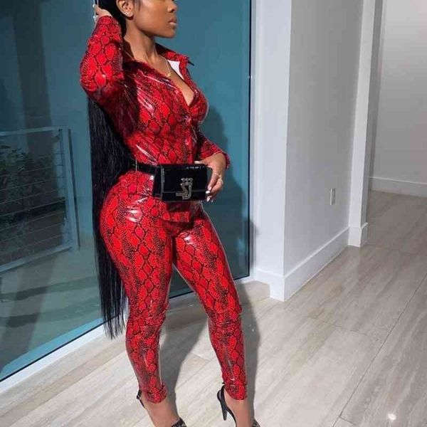 women's leggings casual women tracksuit two pieces set buttons turn down collar jacket long pants glossy snake skinny 2 piece suit, Black
women's leggings casual women tracksuit two pieces set buttons turn down collar jacket long pants glossy snake skinny 2 piece suit, Black