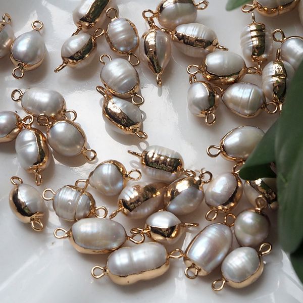 wholesale 10pcs/lot natural pearl double hole pendants charms connector pendants for jewelry making diy accessories, Silver
wholesale 10pcs/lot natural pearl double hole pendants charms connector pendants for jewelry making diy accessories, Silver