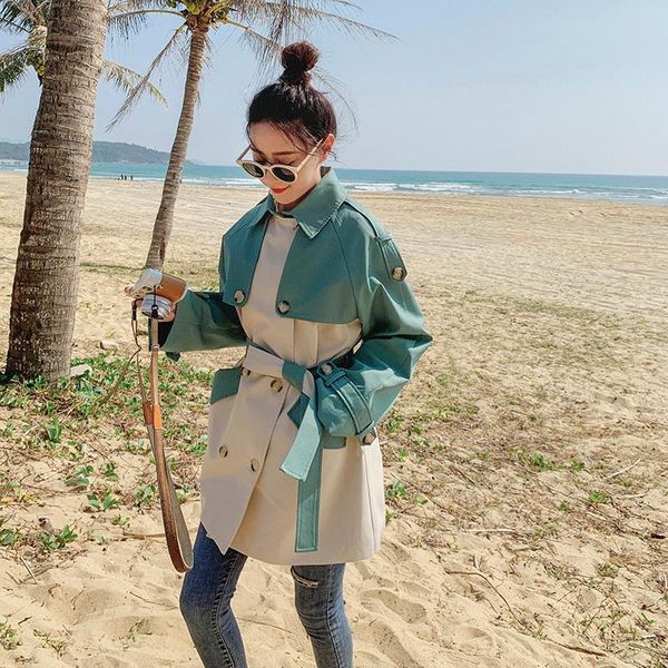 women's trench coats women trenchproducts in 2021 autumn overcoat, Tan;black 
women's trench coats women trenchproducts in 2021 autumn overcoat, Tan;black