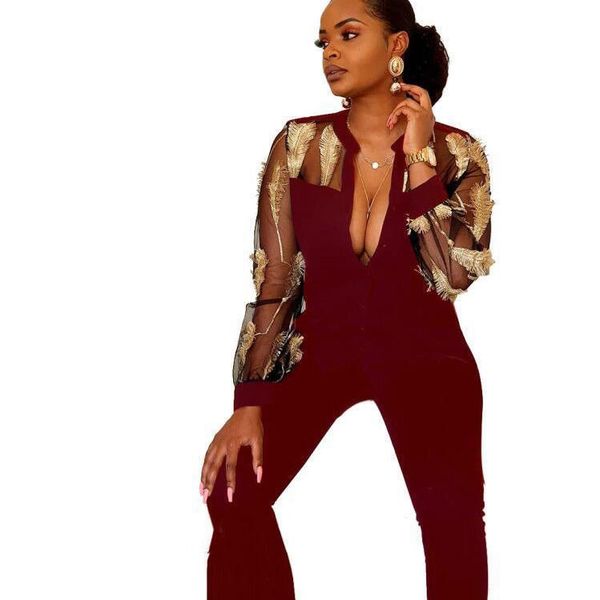 women's jumpsuits & rompers women v neck feather embroidery jumpsuit long sleeve transparent wide leg casual loose overalls, Black;white
women's jumpsuits & rompers women v neck feather embroidery jumpsuit long sleeve transparent wide leg casual loose overalls, Black;white
