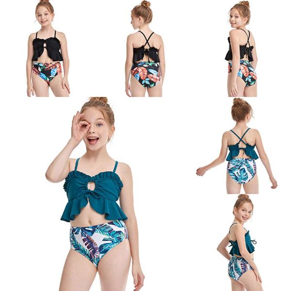ruffle girl swimsuit kids tropical leaf two piece children's swimwear cross back bikini set 5-12 years girls bathing suit one-piece sui
ruffle girl swimsuit kids tropical leaf two piece children's swimwear cross back bikini set 5-12 years girls bathing suit one-piece sui