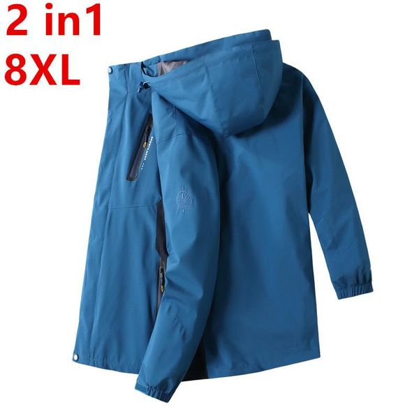 men's jackets plus size 10xl 8xl 6xl 5xl winter inner fleece waterproof jacket 2 in 1 outdoor men sport warm brand coat, Black;brown
men's jackets plus size 10xl 8xl 6xl 5xl winter inner fleece waterproof jacket 2 in 1 outdoor men sport warm brand coat, Black;brown