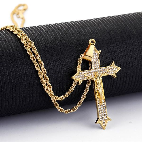 pendant necklaces blaike 2021 punk jesus necklace for women men exquisite zircon cross fashion hip hop jewelry, Silver
pendant necklaces blaike 2021 punk jesus necklace for women men exquisite zircon cross fashion hip hop jewelry, Silver