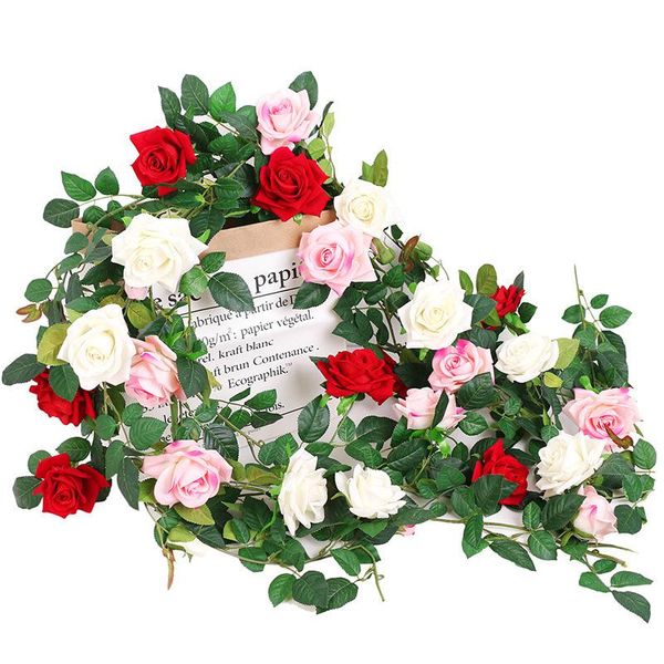 decorative flowers & wreaths 1pc artificial rose vine flower wedding party rattan fake home wall garland decoration 
decorative flowers & wreaths 1pc artificial rose vine flower wedding party rattan fake home wall garland decoration