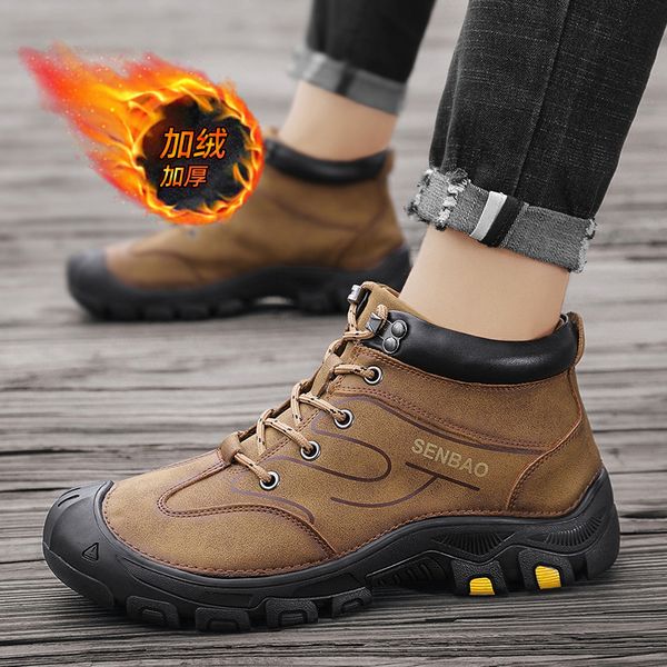 brand winter mens boots warm mens snow boots waterproof leather men hiking boots outdoor sneakers men work mens shoes, Black
brand winter mens boots warm mens snow boots waterproof leather men hiking boots outdoor sneakers men work mens shoes, Black