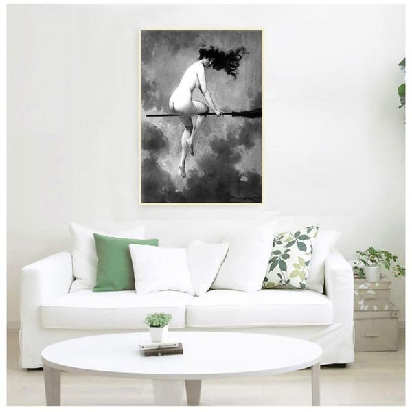paintings witch riding broomstick vintage poster wall art canvas print broom gothic occult halloween antique black white painting
paintings witch riding broomstick vintage poster wall art canvas print broom gothic occult halloween antique black white painting