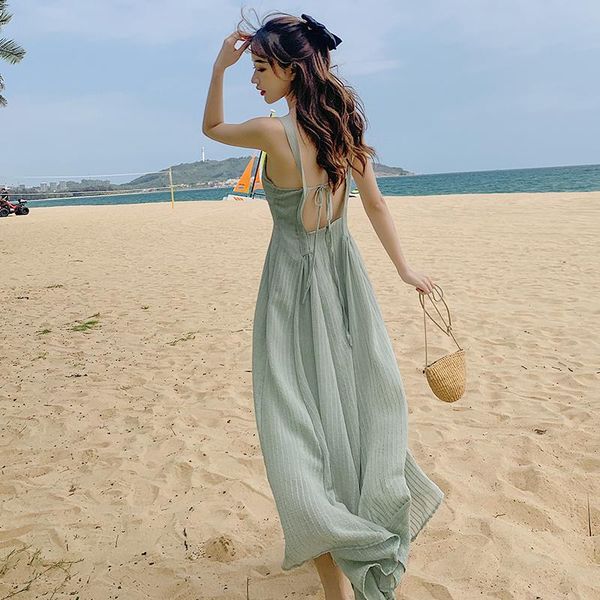 casual dresses women yellow green long backless slip dress summer 2021 runway elegant party maxi korean tropical beach vacation sundress, Black;gray
casual dresses women yellow green long backless slip dress summer 2021 runway elegant party maxi korean tropical beach vacation sundress, Black;gray