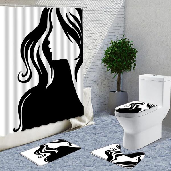 shower curtains hand drawn fashion woman avatar 4 sets bath mats rugs decor carpet toilet cover lid cushion black white curtain
shower curtains hand drawn fashion woman avatar 4 sets bath mats rugs decor carpet toilet cover lid cushion black white curtain