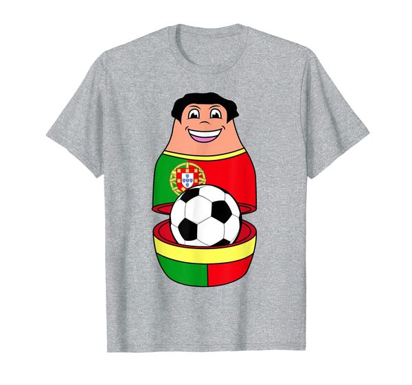 portugal soccer mascot | russian nesting doll gift t-shirt, White;black