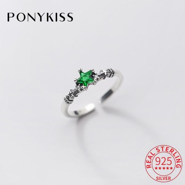 cluster rings ponykiss vintage s925 sterling silver green stars zircon adjustable for women party fine jewelry accessory chic gift, Golden;silver
cluster rings ponykiss vintage s925 sterling silver green stars zircon adjustable for women party fine jewelry accessory chic gift, Golden;silver
