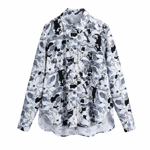 women's blouses & shirts 2021 women printed blouse long sleeves casual high fashion chic lady woman shirt, White
women's blouses & shirts 2021 women printed blouse long sleeves casual high fashion chic lady woman shirt, White
