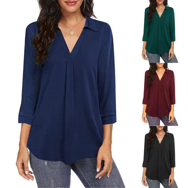 women's blouses & shirts fashion solid blouse shirt autumn loose lapel v-neck female women long sleeve blusas femininas clothing outer, White
women's blouses & shirts fashion solid blouse shirt autumn loose lapel v-neck female women long sleeve blusas femininas clothing outer, White