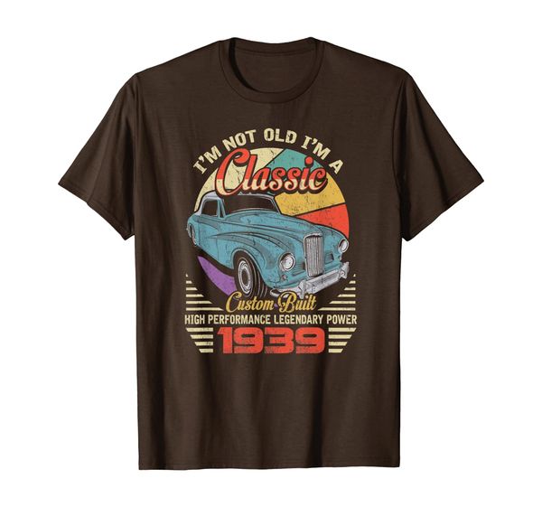 classic 1939 t-shirt for men women 80th birthday gift ideas t-shirt, White;black
classic 1939 t-shirt for men women 80th birthday gift ideas t-shirt, White;black