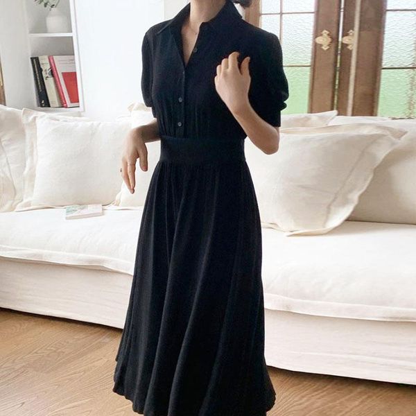 casual dresses elegant breasted women pleated short sleeve slim waist a-line female office lady clothes vestidos, Black;gray
casual dresses elegant breasted women pleated short sleeve slim waist a-line female office lady clothes vestidos, Black;gray